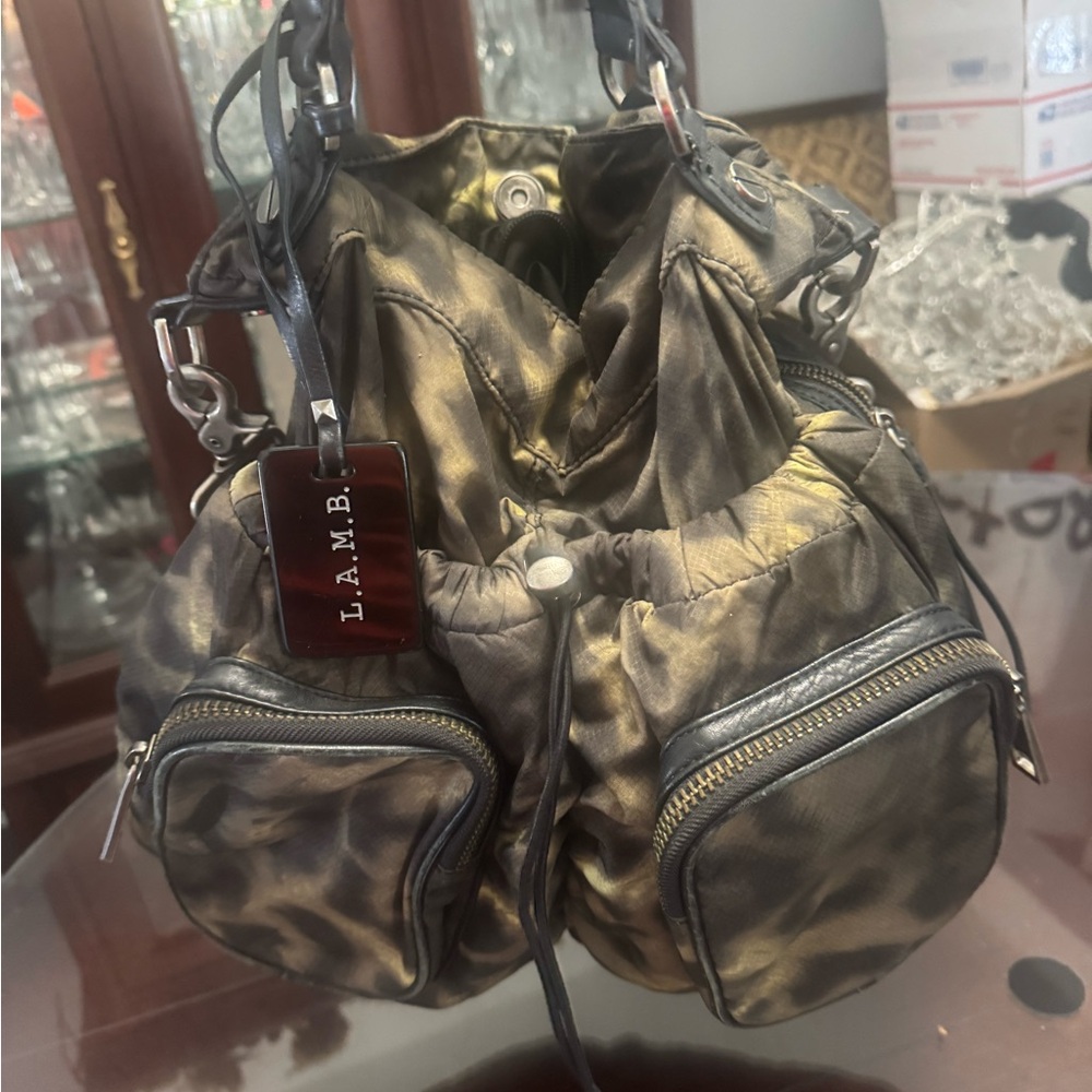 L.A.M.B. Black and Green Women's bag